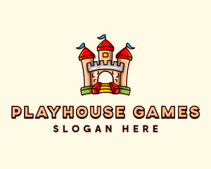 Bouncy Playhouse Fortress logo design