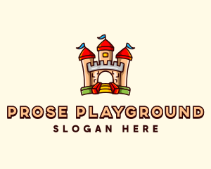 Bouncy Playhouse Fortress logo design