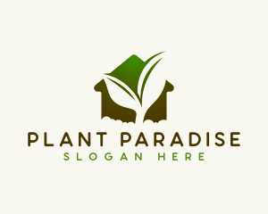 Landscaping Plant House logo design