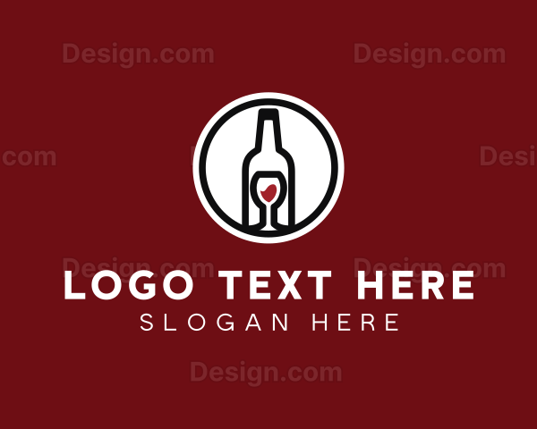 Wine Glass Bottle Logo