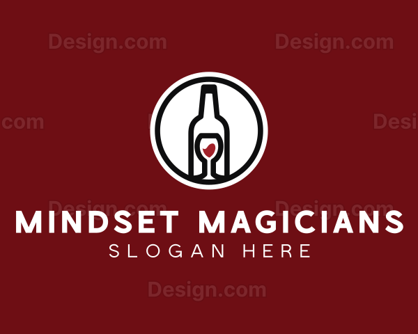 Wine Glass Bottle Logo