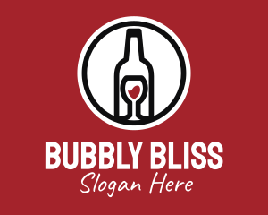 Wine Glass Bottle logo