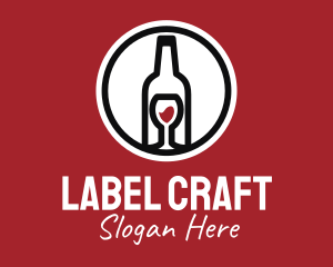 Wine Glass Bottle logo