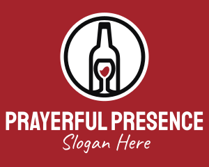 Wine Glass Bottle logo design