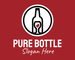 Wine Glass Bottle logo