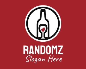 Wine Glass Bottle logo design