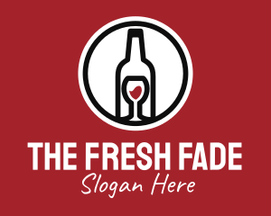 Wine Glass Bottle logo design