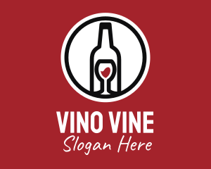 Wine Glass Bottle logo