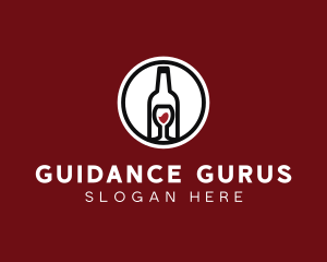 Wine Glass Bottle Logo