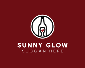 Wine Glass Bottle Logo