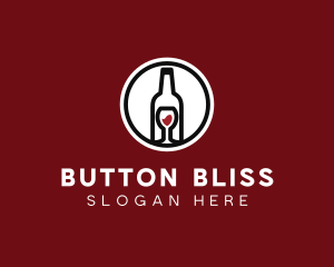 Wine Glass Bottle logo design