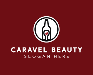 Wine Glass Bottle logo design