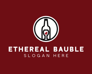 Wine Glass Bottle logo design