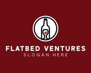 Wine Glass Bottle logo design