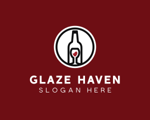 Wine Glass Bottle logo design