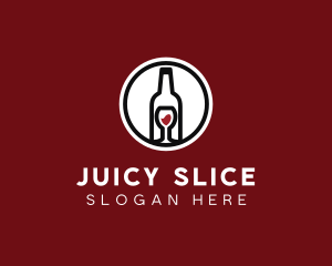 Wine Glass Bottle logo design