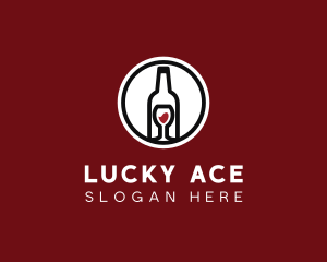 Wine Glass Bottle logo design