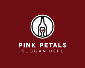 Wine Glass Bottle logo design