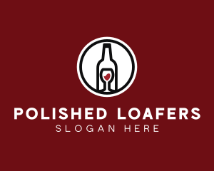 Wine Glass Bottle logo design