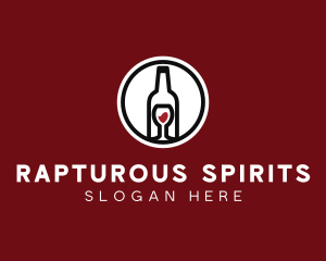 Wine Glass Bottle logo design