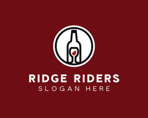 Wine Glass Bottle logo design