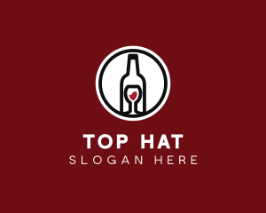 Wine Glass Bottle logo design