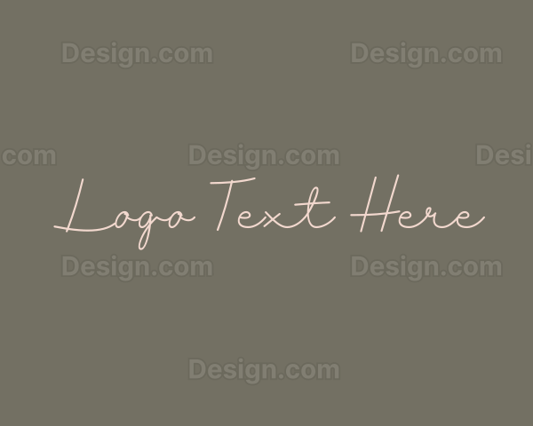 Elegant Script Handwriting Logo