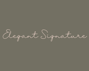 Elegant Script Handwriting logo design