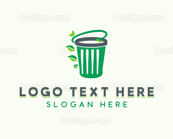 Eco Garbage Trash Bin Logo