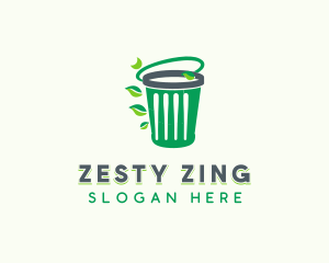 Eco Garbage Trash Bin Logo