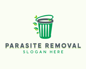 Eco Garbage Trash Bin logo design