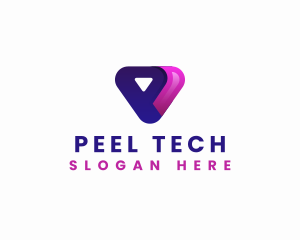 Creative Tech Media Letter P logo design