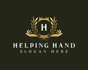 Luxury Hand Wellness logo design