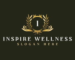 Luxury Hand Wellness logo design