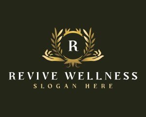 Luxury Hand Wellness logo design