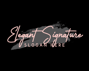 Signature Cursive Wordmark logo design