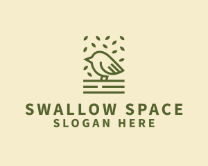 Leaf Sparrow Autumn logo