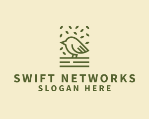 Leaf Sparrow Autumn logo