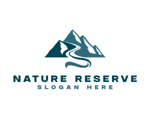 Mountain Nature River logo design