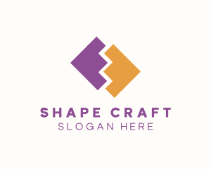 Shape Puzzle Piece logo design