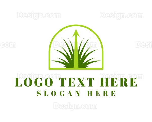 Lawn Grass Growth Logo