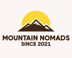 Mountain Sunset Travel logo design