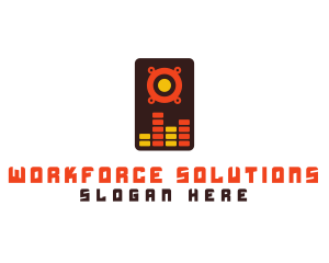 Speaker Wave Mixer  logo design