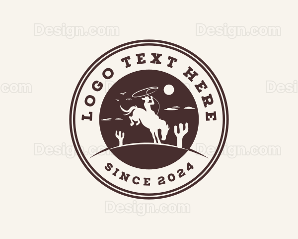 Cowboy Horse Rodeo Logo