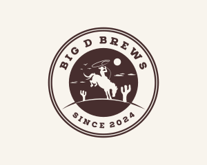 Cowboy Horse Rodeo logo design