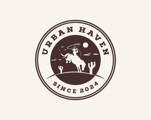 Cowboy Horse Rodeo logo design