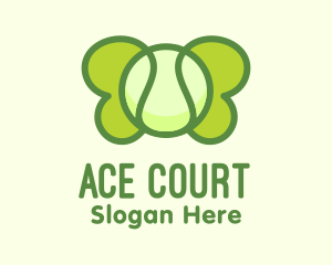 Green Tennis Butterfly logo