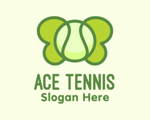 Green Tennis Butterfly logo