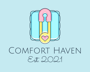 Baby Pin And Pillow logo design