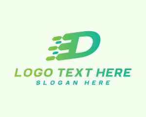 Software Speed Letter D logo